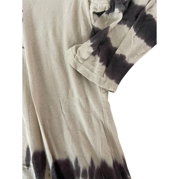 Reba Tan Brown Tie Dye Graphic Long Sleeve Sharkbite Blouse Women's Size 3X - Picture 4 of 6